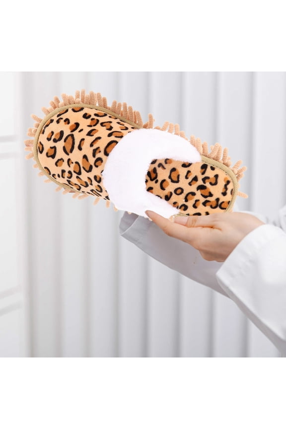 1Pair Convenient Mop Shoes with Dust Sweeping Function for Household Use