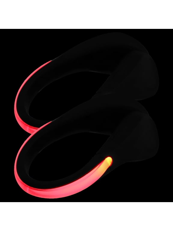 1 Pair Red Shoe Clip Lights, Lightweight Safety Lamps for Running, Cycling, Jogging, Walking at Night