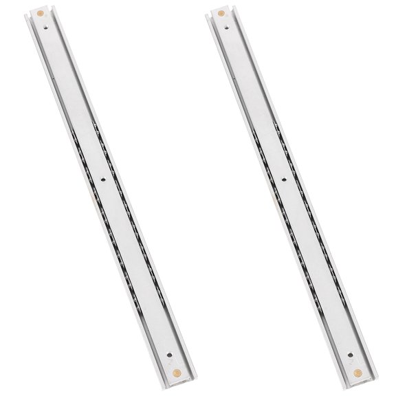 HONMEET 1Pair Side Mount Drawer Slides Plated Silver with Thickened Plate for Filing Cabinets and Storage Drawers
