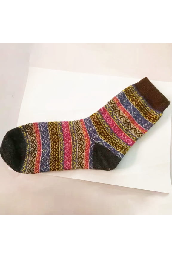 1Pair Soft and Breathable Rabbit Wool Socks for Unisex Use in Cold Winter