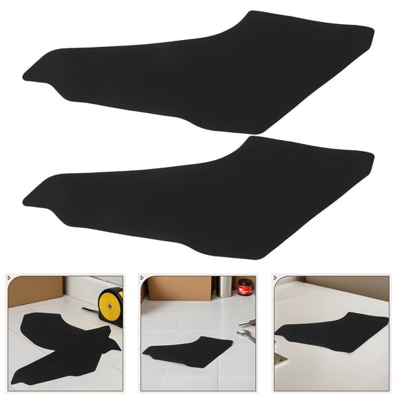 HONMEET Black TPE Car Console Anti Kick Pad Protector Cover for Home Use, Easy to Clean, Nonslip Backing, Durable Protection
