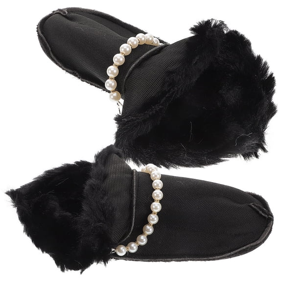 HONMEET 1Pair Detachable Shoe Liner Insert Thick Soft Winter Lint Liners for Shoes Black