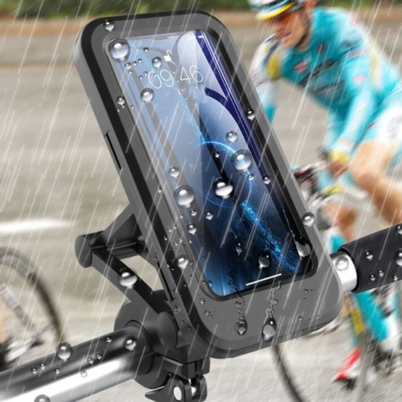 HONMEET 1 Pc Bike Phone Holder Case, Full Cover Smartphone Mount for Handlebar, Easy Lock Installation Kit