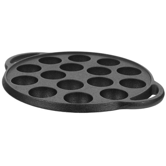 HONMEET 1Pc Black Thickened Frying Pan Premium Iron Pot for Meatball Snail Cooking At Home