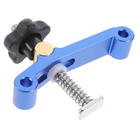 HONMEET 1Pc Blue Woodworking T-Track Clamp for Holding Positioning and Fixing Wood Projects