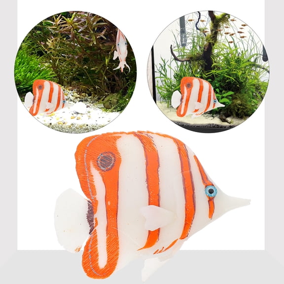 HONMEET 1Pc Fake Fish for Tank Lifelike Plastic Fish for Home Aquarium