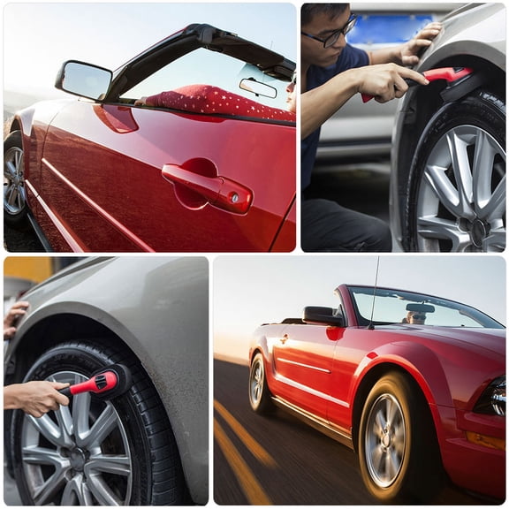 HONMEET 1Pc High Absorption Black Sponge Wax Applicator for Car Wheel and Tire Polishing