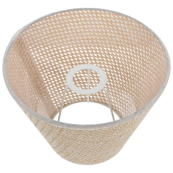 HONMEET Decorative Golden Rattan Lampshade for Desk Lamps, Material, Stylish Home and Office Lighting Accessory