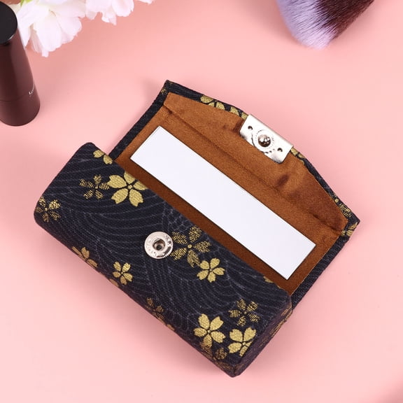 HONMEET Lipstick Storage Organizer Rectangular Blue 1Pack Portable Makeup