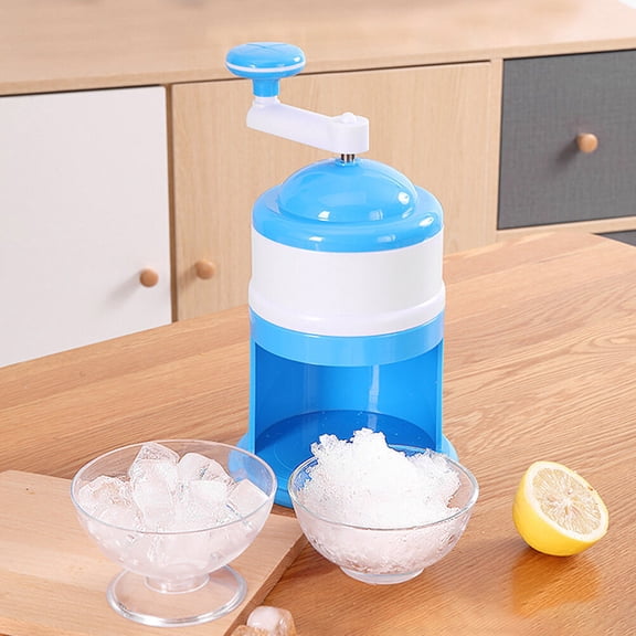 HONMEET 1Pc Manual Ice Shaver Blue Ice Chipper with Non Slip Base for Summer Smoothies