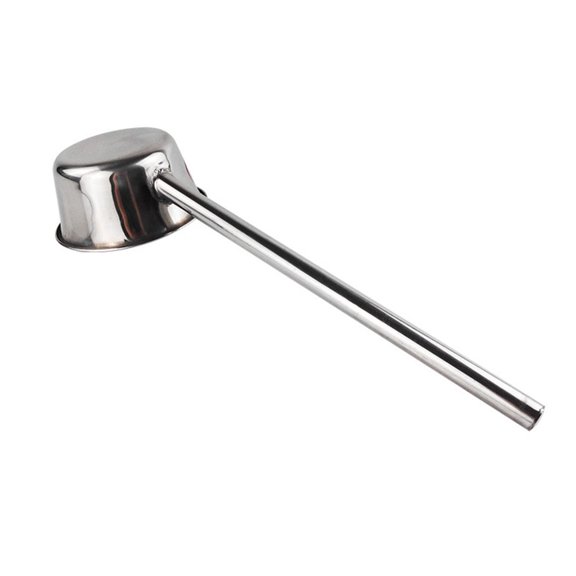 HONMEET 1Pc Metal Water Ladle for Kitchen with Comfortable Handle Plated Silver Water Bailer