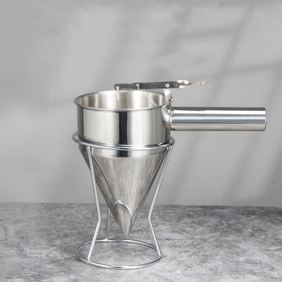HONMEET 1Pc Plated Silver Stainless Steel Funnel Stand Multi Functional Funnel Shelf