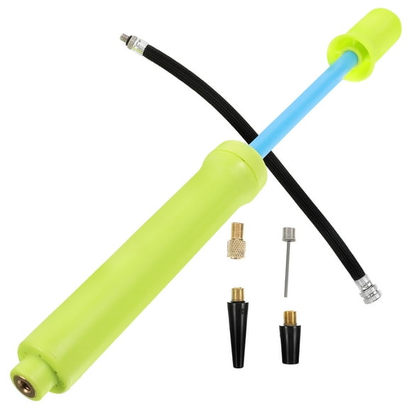 HONMEET 1Pc Portable Bike Tire Inflator Pump in Yellow with Smooth Pull Rod and Multifunction Use