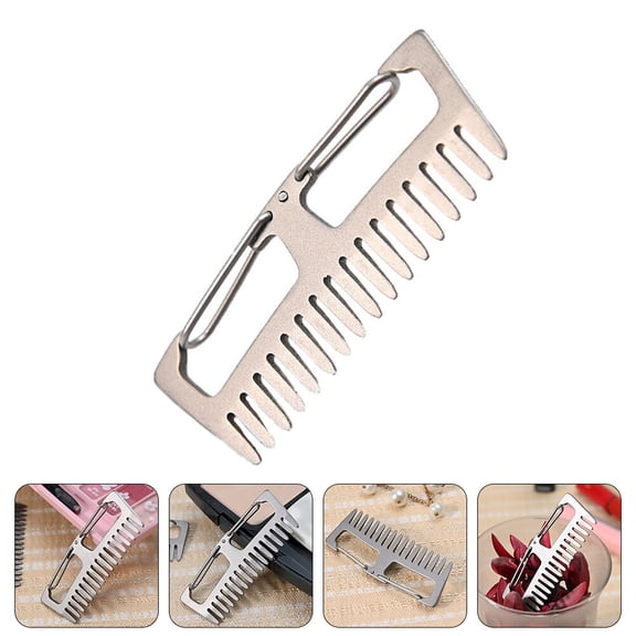 HONMEET 1Pc Portable Small Titanium Alloy Comb with Anti-Static Feature for Outdoor Use