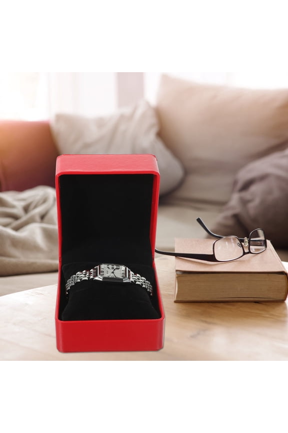 1Pc Red Watch Box Suitable for Jewelry Storage and Watch Display with Premium Finish