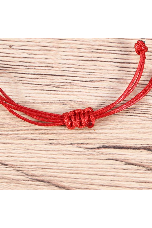 1Pc Simple Shell Bracelet Hand Knitted Red Lightweight Comfortable Skin Touching
