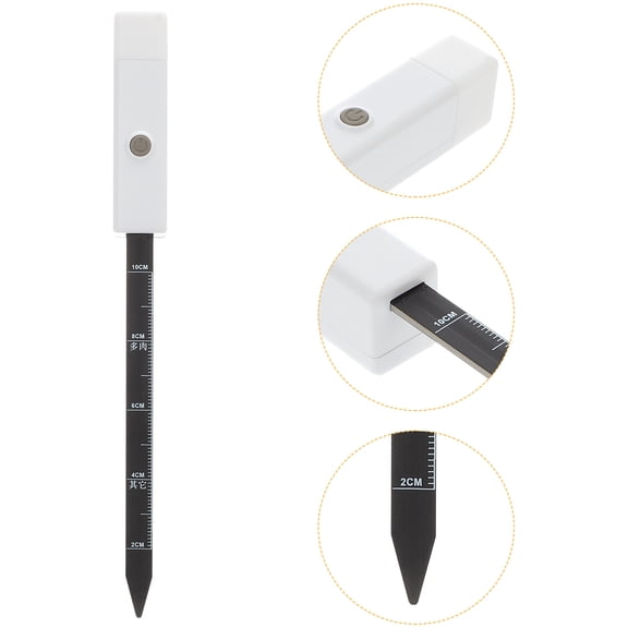 HONMEET 1Pc Soil Moisture Sensor White Easy to Use Soil Tester for Plant Health Monitoring