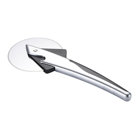 HONMEET 1Pc Useful Kitchen Gadget Plated Silver Pizza Cutter with Creative Roller Design for Home and Bakery