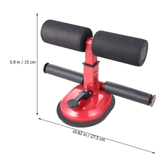 HONMEET Red Sit-Up Assist Bar for Home Workouts, Waist and Belly Exercise Tool for Leg Muscle Training and Core Strength
