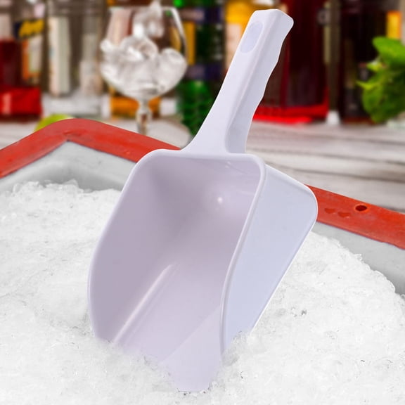 HONMEET 1Pc White Baking Scoop with Hand Friendly Handle for Kitchen and Home Serving