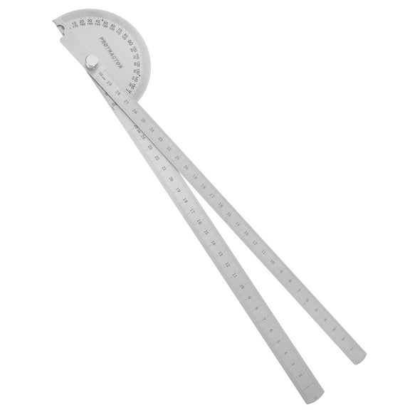 HONMEET Double Arm Stainless Steel Protractor with for Construction and Drafting