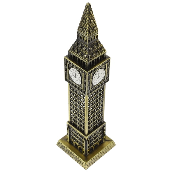 HONMEET Large Vintage Bronze London Tower Ornament Decorative Model for Home, Office, Collectible Souvenir