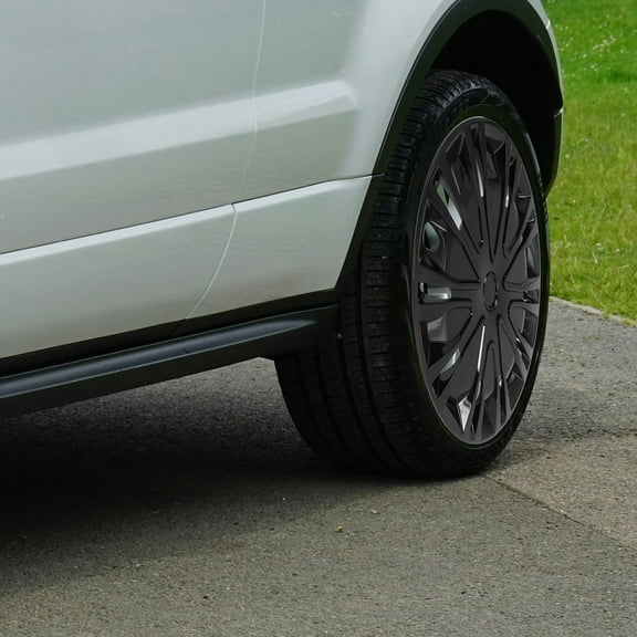 HONMEET 1Pcs Black PP Round Wheel Hub Caps for Cars with Vehicle Maintenance 15 Inch