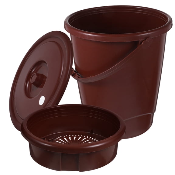 HONMEET 1Pcs Coffee Trash Can with Lid for Office Waste Storage Daily Use