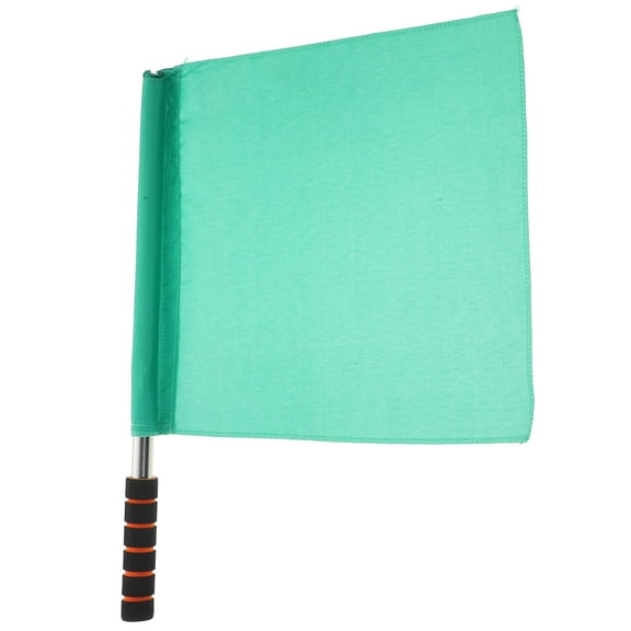 HONMEET 1Pcs Competition Signals Flags for Football Matches and Athletics Events Green 46x34cm