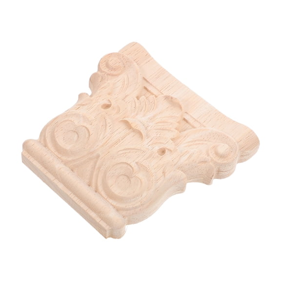 HONMEET Living Room Decor Roman Column Wall Corner Khaki Wood 1Set