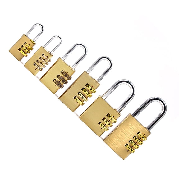 HONMEET 1Pc Golden Luggage Lock with 4 Dial Number Combination for Travel Suitcase Security