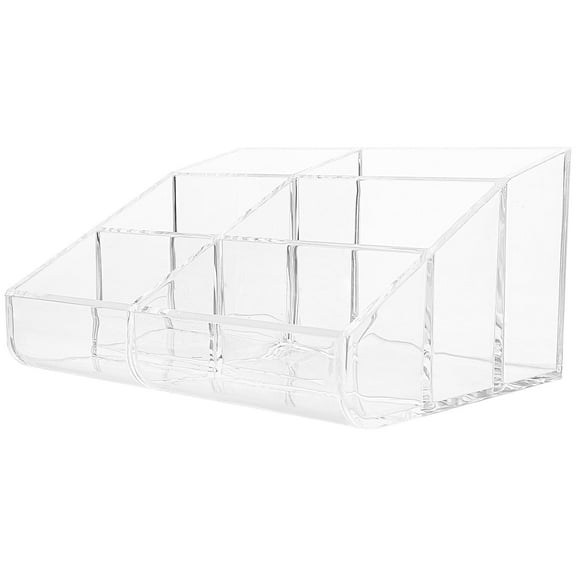 HONMEET Clear Makeup Organizer with 6 Compartments for Cosmetics, Desktop Storage, and Sundries Holder