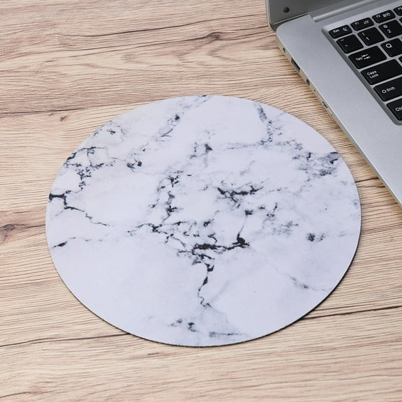 HONMEET 1Pc Round Rubber Mouse Pad with Unique Marbling Pattern for Precise Mouse Control
