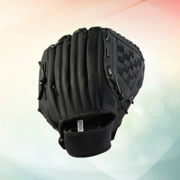 HONMEET 1Pcs PVC Baseball Glove for Left Hand Throw with Faux Fur Lining for Softball