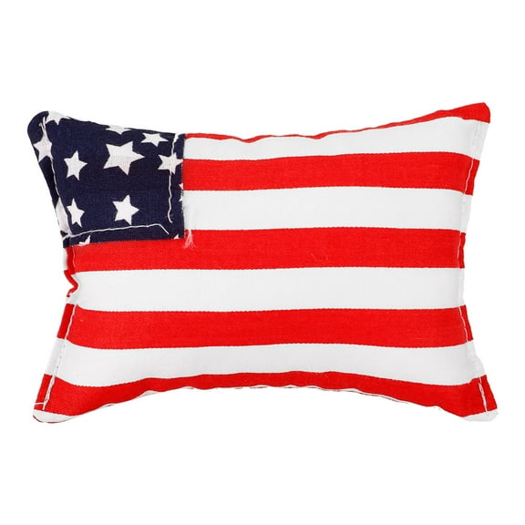 HONMEET 1Pcs Rectangular Multi Cloth Pillow Decor for Memorial Day and Independence Day Decorations 12.5x9x5in