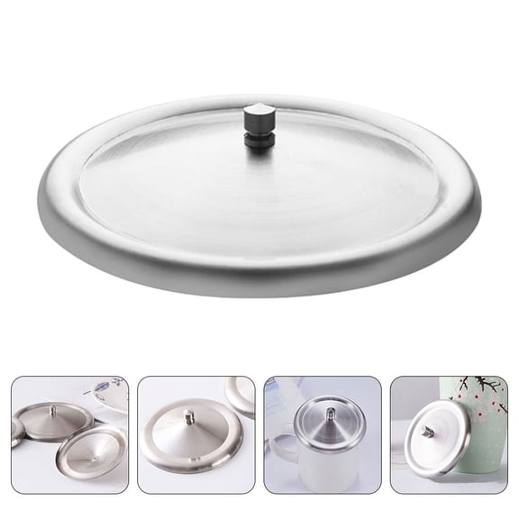 HONMEET Practical Plated Silver Stainless Steel Water Bottle Lid with Easy Tightening Feature