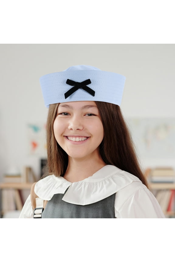 Sailor Hat with Bow for Uniform, Cosplay, Costume, and Dress-Up Accessories - 1 Piece