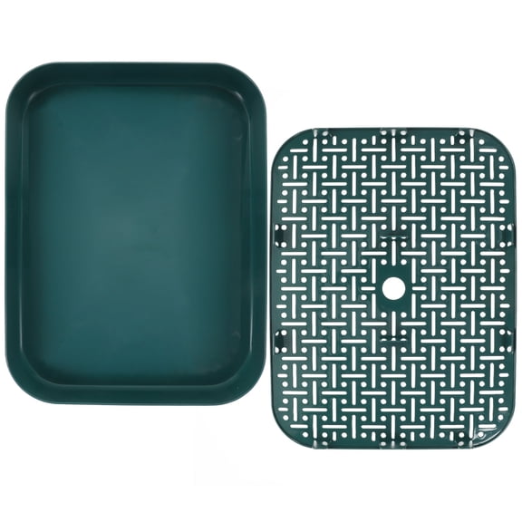 HONMEET Double Layer Serving Tray Rectangular Polypropylene 1Set 13.4X10.2X2In