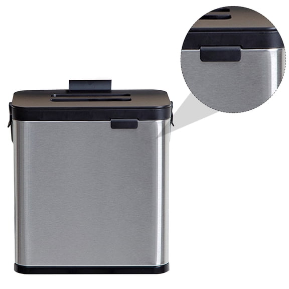 HONMEET Stainless Steel Wall-Mounted Trash Bin, , and Rust-Resistant for Home, Bathroom, Kitchen, Office