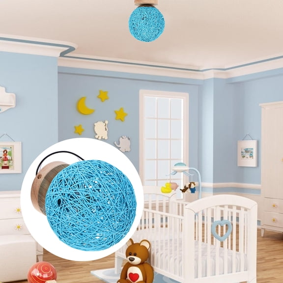 HONMEET 1Pcs Sky-blue Wooden Hallway Ceiling Light Warm Light for Corridor Lighting