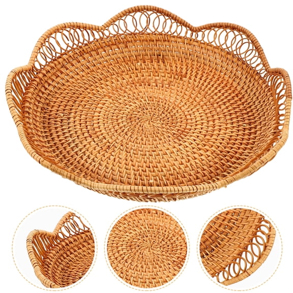 HONMEET 1Pcs Synthetic Material Pantry Organizer for Home Organization with Natural Atmosphere 11.2X11.2X2.4In