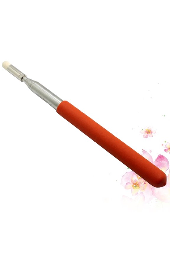Extendable Hand Pointer with Soft Sponge Grip, Lightweight Portable Design, Bright Orange Color for Effective Presentations