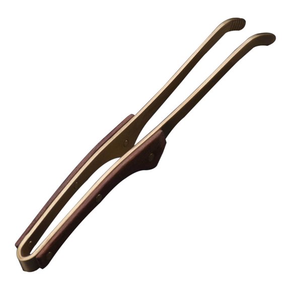 HONMEET Ergonomic Teacup Tongs 1PCS Copper Wood Handle Tea Accessories for Tea Serving