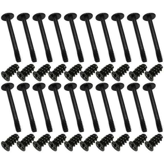 HONMEET Black Steel Computer Case Screws, 25 and 25 Short, PC Tower Repair and Replacement Hardware