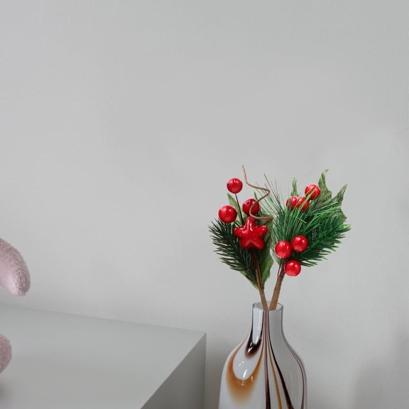 HONMEET 1Set Artificial Berry Bouquet Multi Color Plastic Realistic for Christmas Decoration