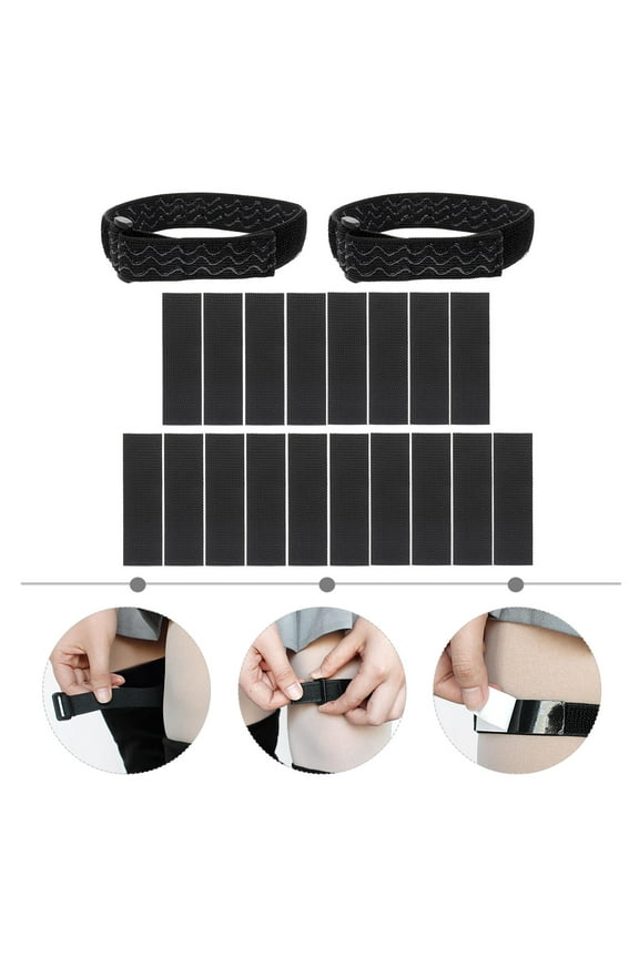 1Set Black Boots Stabilizer Fix Bands Adjustable Non-Damaging Boots Accessories