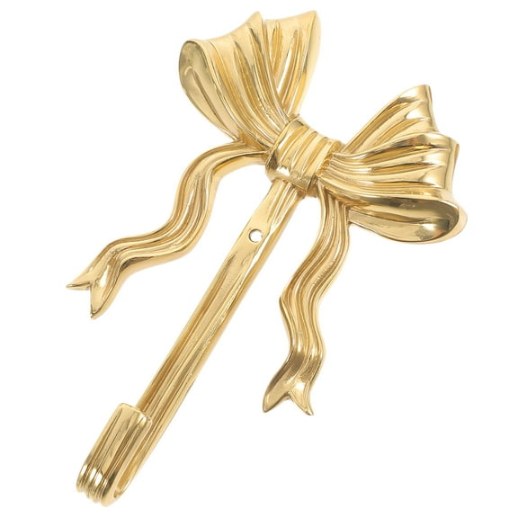 HONMEET Brass Bowknot Wall Hook Decorative Hanger for Coats Hats