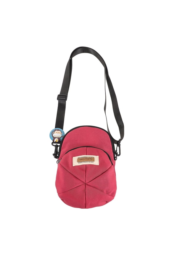 1Set Crossbody Purse for Women in Rose Red Hat Shaped Style with Adjustable Strap