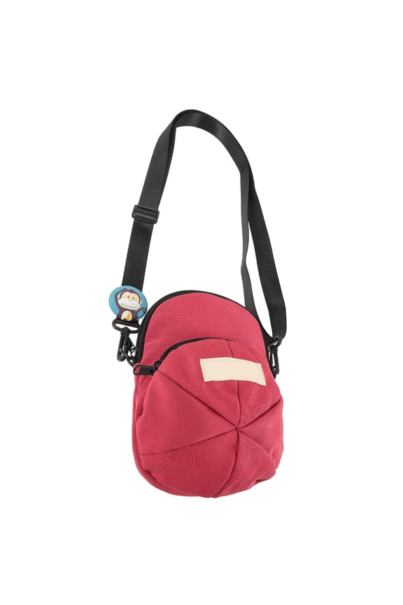Rose Red Crossbody Bag for Women with Adjustable Strap, Compact Shoulder Purse, Unique Hat-Shaped Stylish Design