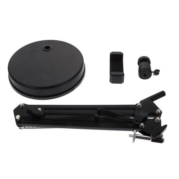 HONMEET 1Set Desktop Metal Camera Stand Iron Webcam Holder with Phone Bracket for Live Streaming